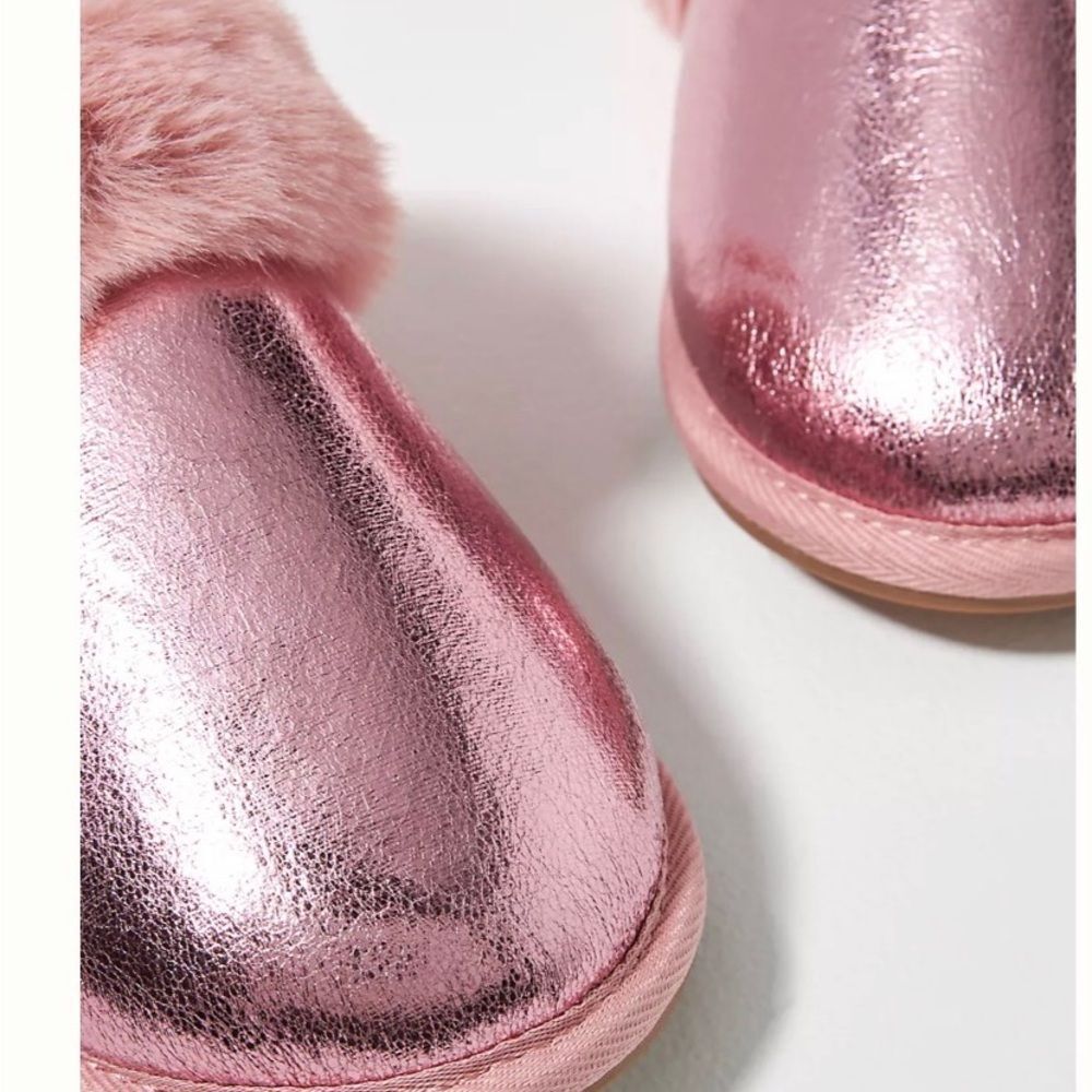 Anthropologie metallic scuff slippers Size M -8.5 US - Picture 3 of 10